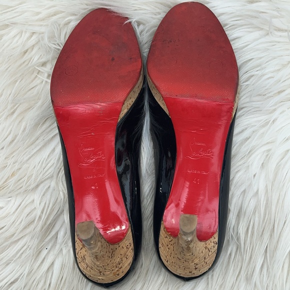 Christian Louboutin Patent Cork Pumps Size 41 - Picture 4 of 8